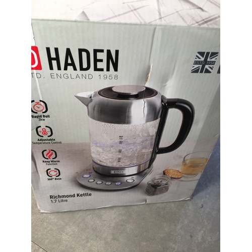 124 - BOXED RICHMOND HADEN TEMPERATURE CONTROL KETTLE WORKING ORDER