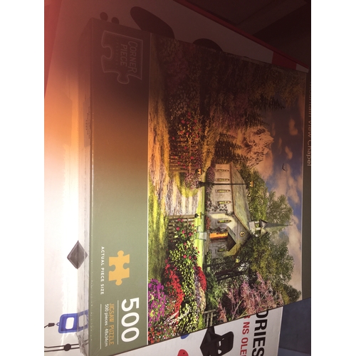 105 - New Sealed Corner Piece Puzzles Jigsaw 500 Pieces Premium Quality  ''MOUNTAIN VIEW CHAPEL''