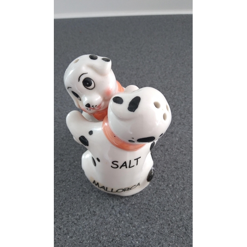 510 - DALMATION SALT AND PEPPER POTS