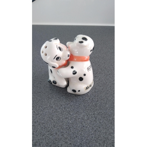 510 - DALMATION SALT AND PEPPER POTS