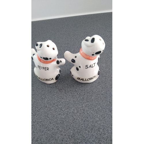 510 - DALMATION SALT AND PEPPER POTS