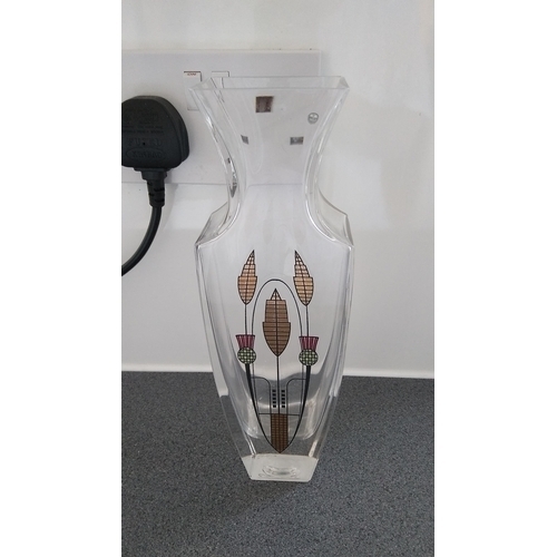 425 - RENNIE MCINTOSH STYLE GLASS VASE