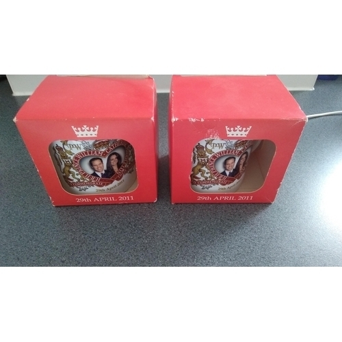 400 - TWO BOXED WILLIAM AND KATE 2011 COMMEMORATIVE MUGS