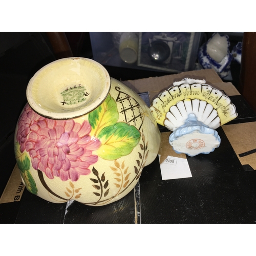 299 - PRICE KENSINGTON BOWL AND A SOUVINEER ORNAMENT MADE IN GERMANY