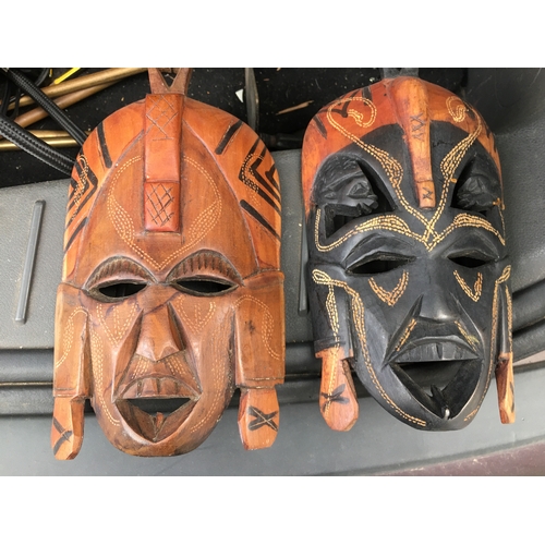 321 - TWO VERY NICE WOODEN AFRICAN MASKS