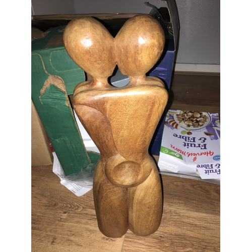 6 - TALL WOODEN CARVED FIGURINE