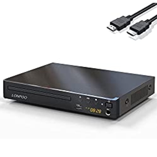 84 - NEW BOXED Compact DVD Player for TV - with HDMI/RCA Port, Multi-Region 1-6, Port USB Input & MIC Out... 