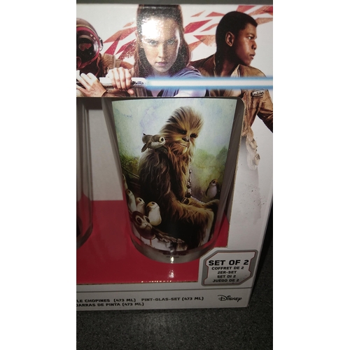 543 - NEW BOXED STAR WARS PINT GLASS SET