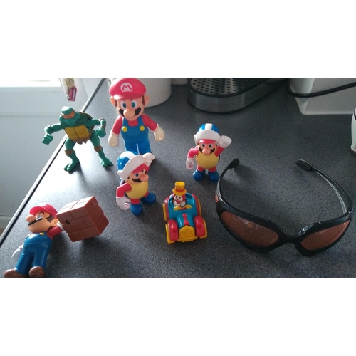 499 - SELECTION OF MARIO TOY FIGURES ETC