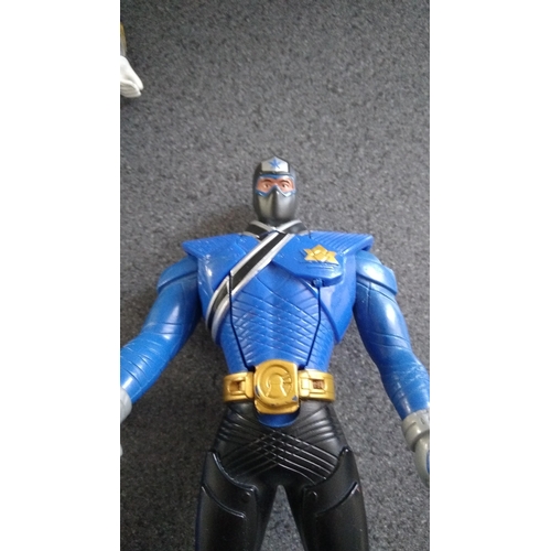 487 - Selection of power rangers one with flip head