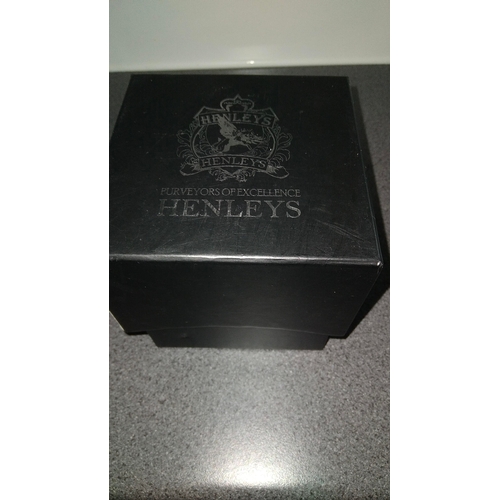 448 - BOXED HENLEYS METAL ROSE TOPPED TRINKET BOX1