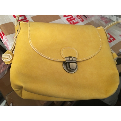 300F - NEW BAGGED Small Cross Body Bag for Women with Anti-Theft Lock IN YELLOW IDEAL XMAS PRESENT