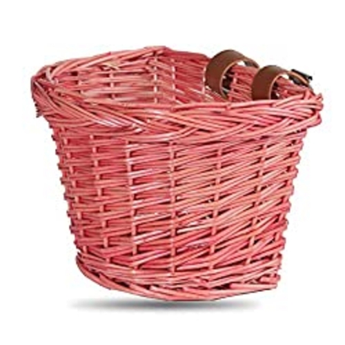 95 - NEW BAGGED STITCH Cycling Front Wicker Basket For Kids Bike Scooter