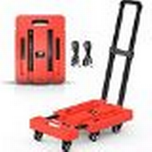 161 - NEW BOXED SPACEKEEPER Folding Hand Truck, 227KGS Heavy Duty Platform Truck Utility Cart with 6 Wheel... 