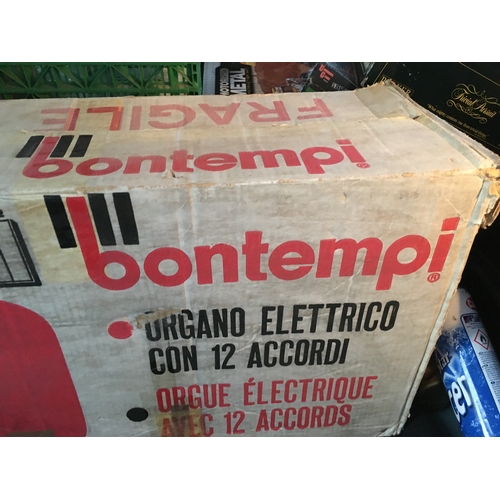 198 - VINTAGE BOXED BONTEMPI ELECTRIC ORGAN