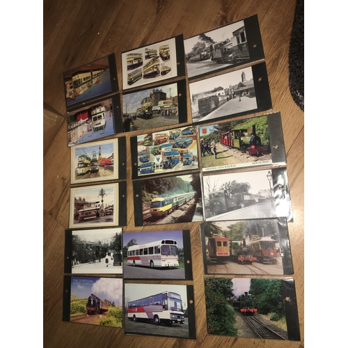 339 - Nice Collection of rail and train postcards In Sleaves Cards in front and reverse in both pictures