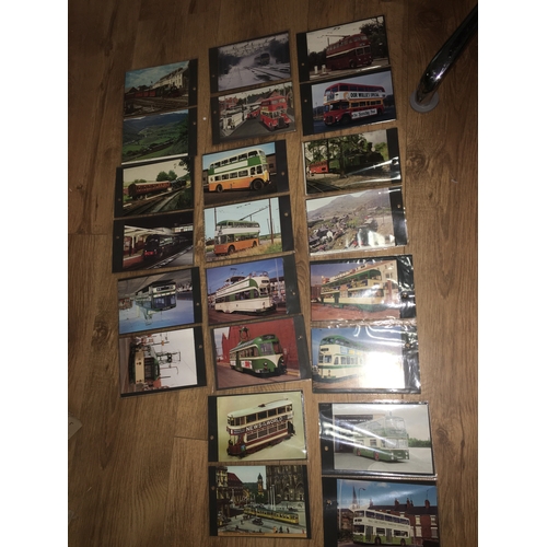 342 - Nice Collection of rail and train postcards In Sleaves Cards in front and reverse in both pictures