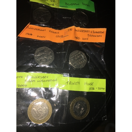 396 - SELECTION OF COLLECTIBLE £2 COINS AND 50Ps