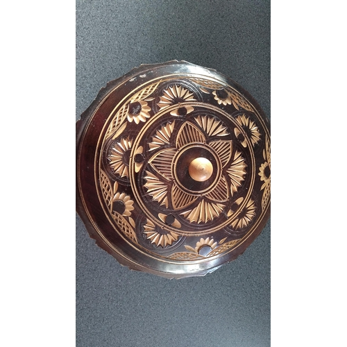 534 - NICE VINTAGE WOODEN INLAID BOWL