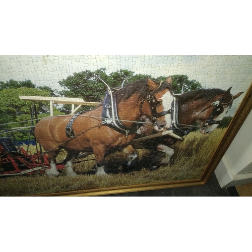 384 - Farming jigsaw in frame