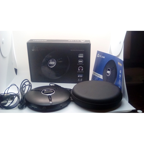 100Y - NEW BOXED KLIM Discman - Portable CD Player with a Built-in Battery, Includes KLIM Fusion Earphones.... 