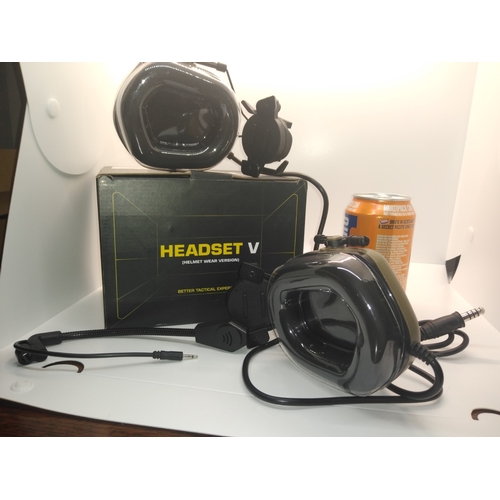 100H - NEW BOXED Helmet Microphone for CS Combats Games Tactical Headset Microphone Headset (Mud)  RRP £49.... 