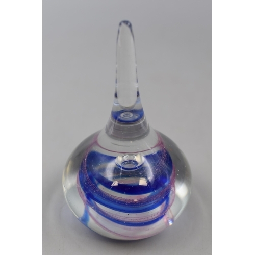 167 - LOVELY  Teardrop Handblown Glass Paperweight. Approx. 4.5