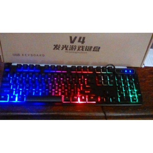 135 - NEW BOXED Osairous Gaming Keyboard, Wired LED Backlight Keyboard, 19 Anti-Ghosting 1.4M USB Keyboard... 