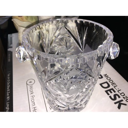 51 - LOVELY Vintage Crystal Ice Bucket approx 5.5