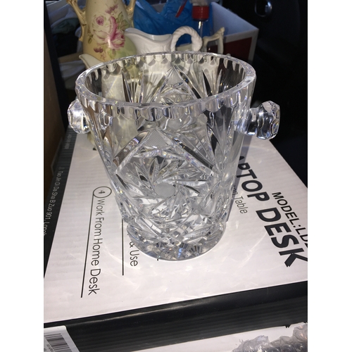 51 - LOVELY Vintage Crystal Ice Bucket approx 5.5