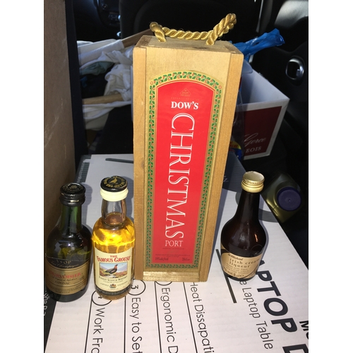 440 - Mixed Lot of Sealed Vintage Spirits to include Boxed Dow's Christmas Port 20cl, Famous Grouse Finest... 