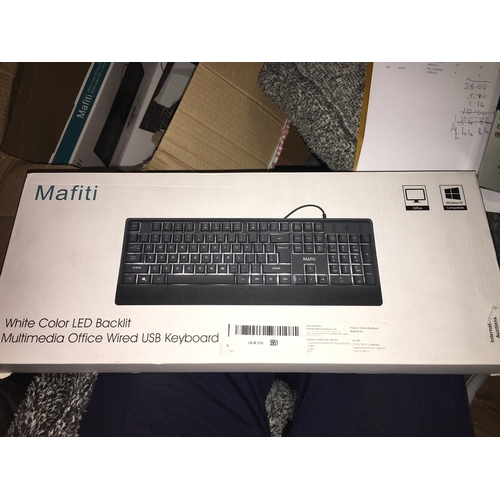 85 - NEW BOXED MAFITI BACKLIT LED USB KEYBOARD