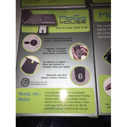 108 - FOUR NEW BOXED MO GO MOUSE PC MOUSE