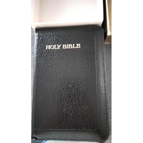 449 - BOXED LEATHER GILT EDGE BIBLE WITH ZIP CASE