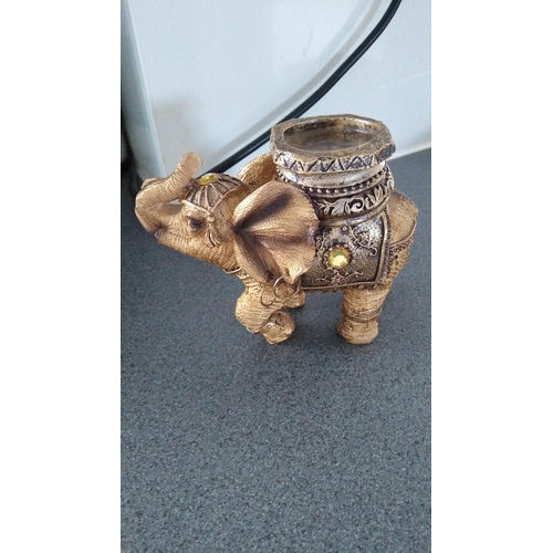 540 - RESIN BEJEWELED ELEPHANT