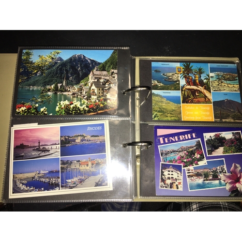 225 - VERY GOOD ALBUM OF OVER 120 VINTAGE WORLD POSTCARDS WITH EMPTY SMALL ALBUM