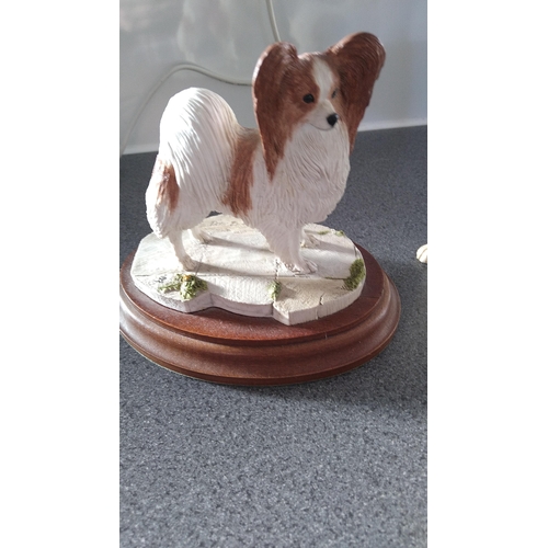 383 - TWO DOG FIGURES INCLUDING PAPILLION BEST OF BREED