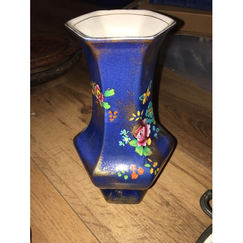 100U - VERY VERY NICE Pair of blue Fallon ware vases