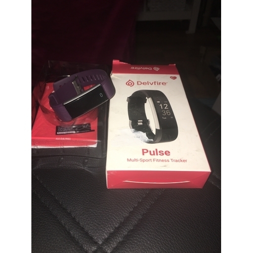 BOXED Delvfire Pulse Fitness Tracker with Heart Rate Monitor, Sports Mode, Step Counter, Waterproof