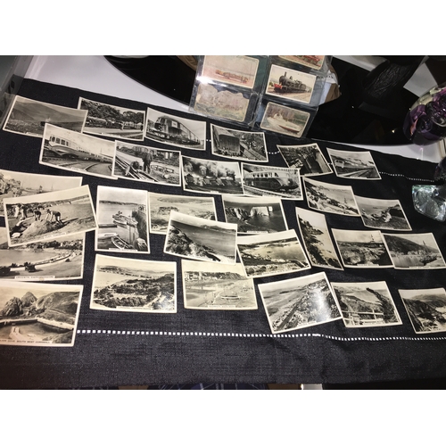 9 - LARGE SELECTION OF CIGARETTE CARDS IN BLACK AND WHITE AND SHEETH OF MIXED