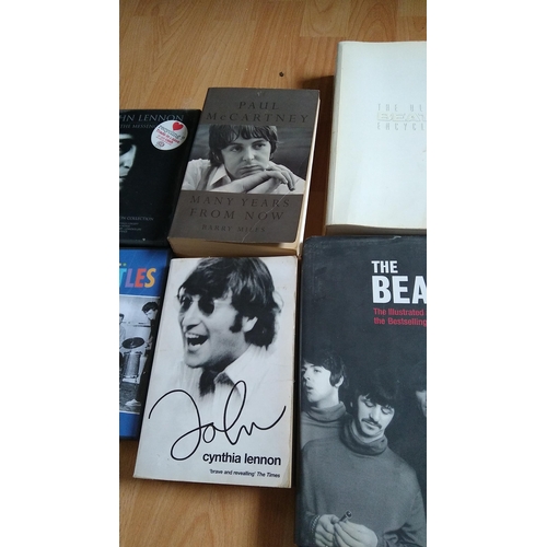 455 - NICE SELECTION OF BEATLES BOOKS AND DVD