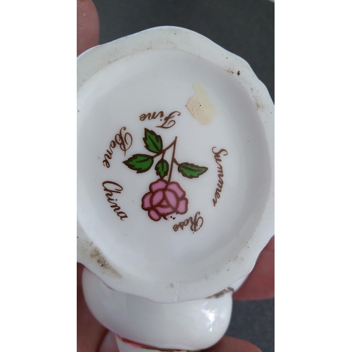 487 - ROYAL VINE CHINA SHELL SHAPED SUGAR AND CREAM