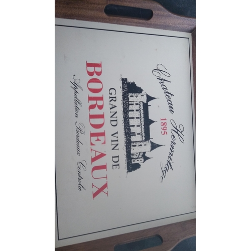 563 - LOVELY BORDEAUX ADVERTISING WOODEN TRAY