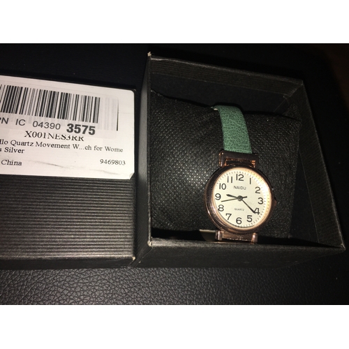 200B - LOVELY NEW BOXED NAIDU LADIES QUARTZ WATCH