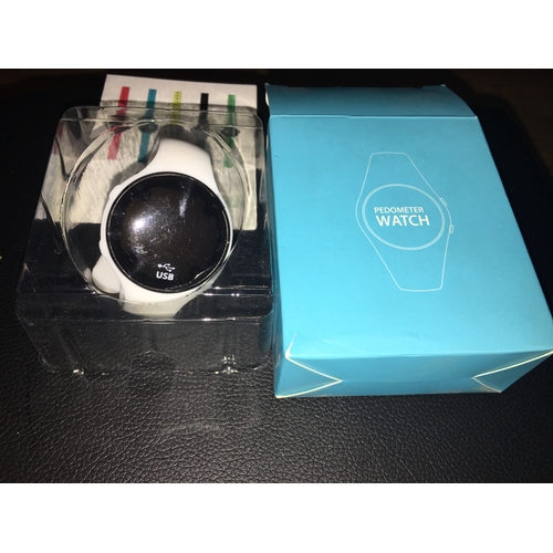 200E - NEW BOXED LED PEDOMOTER WATCH