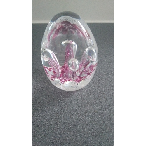 373 - LOVELY PINK BUBBLE SWIRL DUMP VASE