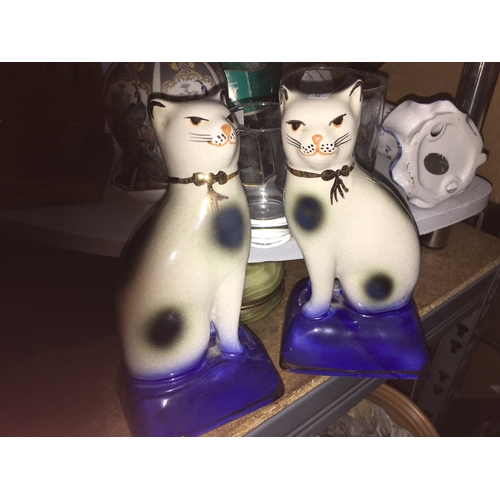 49 - VERY NICE PAIR OF SIAMESE CATS
stamped to base