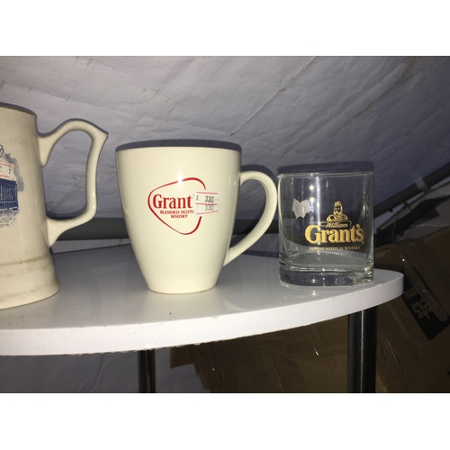 55 - NICE SELECTION OF BREWERIANA VESSALS INCLUDING SMALL WHISKY WATER JUG, GLASS ETC