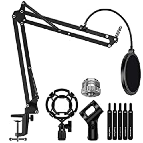 96 - NEW BOXED InnoGear Adjustable Microphone Stand with Mic Pop Filter