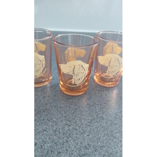 426 - 6 dog shot glasses